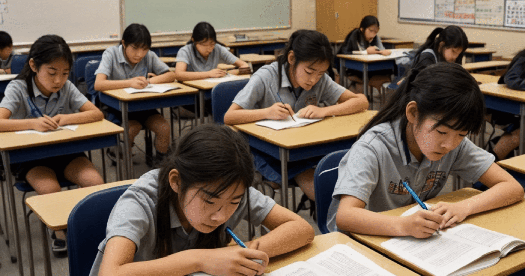 塾で授業を受ける様子