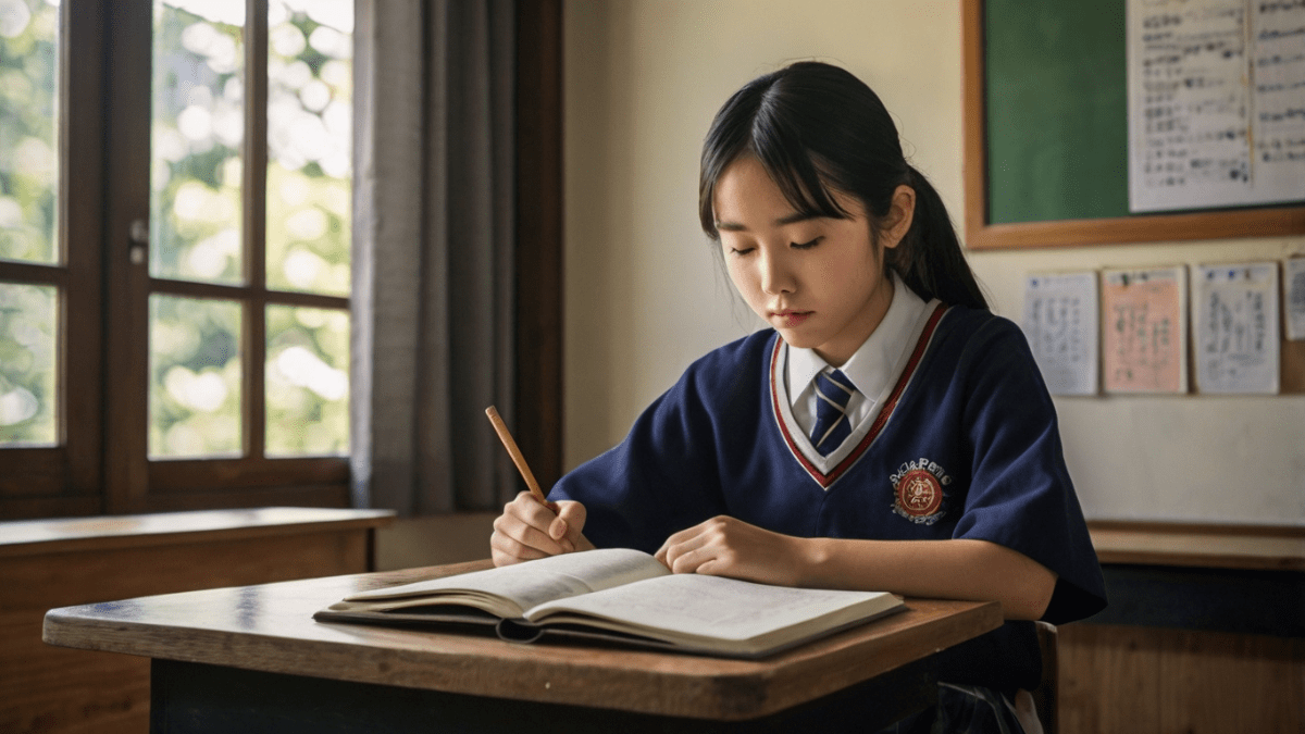 教室で勉強